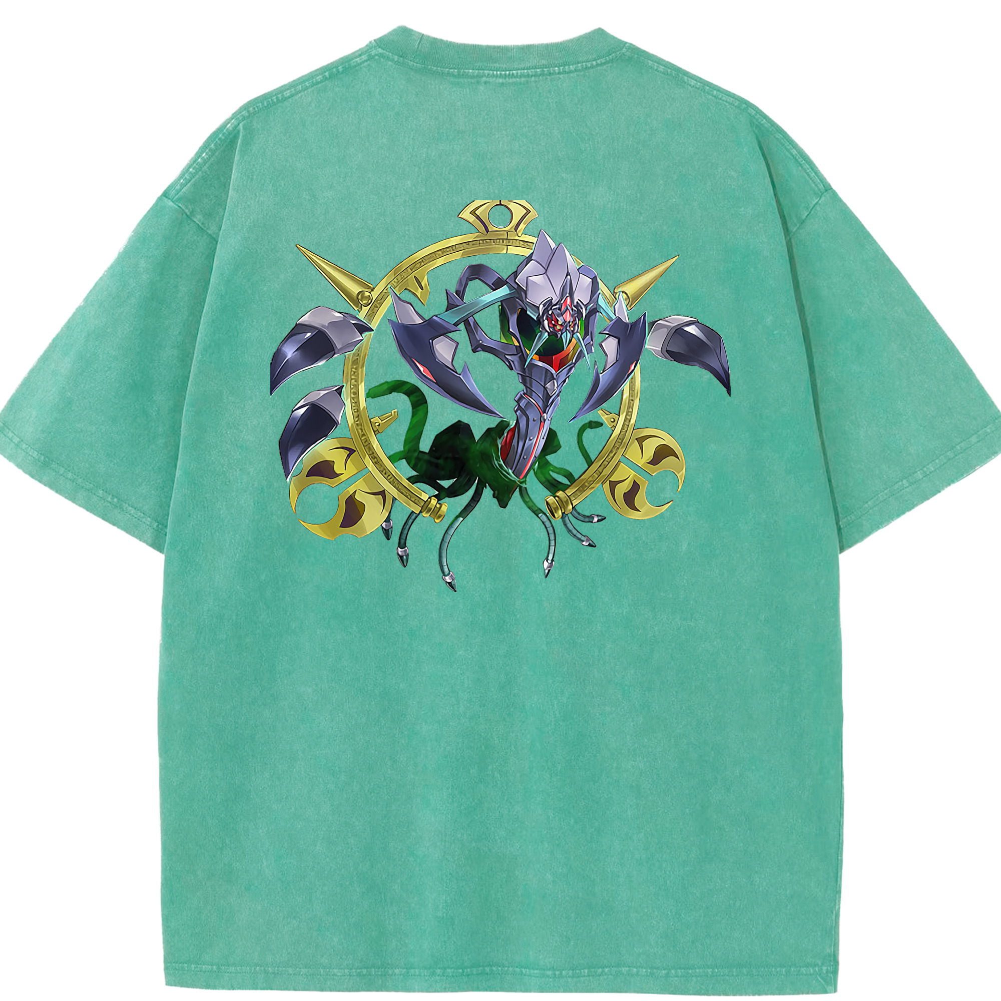 （画像用） 遊☆戯☆王 Yu-Gi-Oh! 綿100% ヴィンテージ風 半袖Tシャツ（背面プリント）